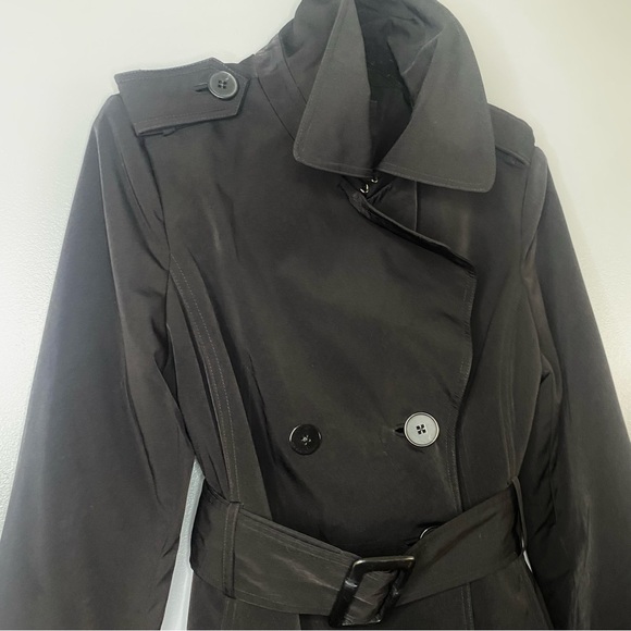 London Fog Black Trench Coat Women’s Size Small - Picture 3 of 11